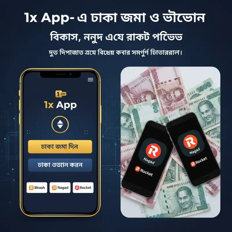 1x App পেমেন্ট পদ্ধতি বিকাশ নগদ রকেট
